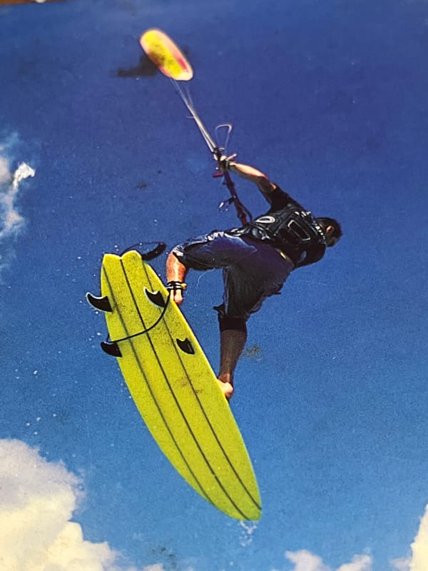 Kitesurfer spotted in action near Bezden, Bulgaria