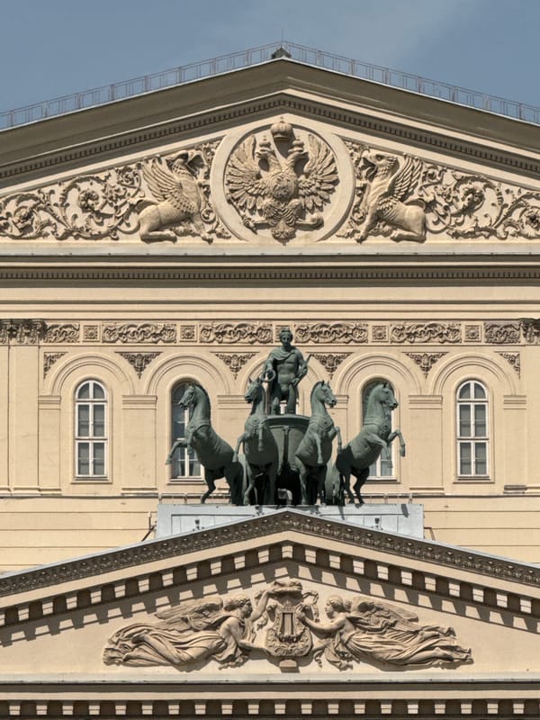 Tourist documents Moscow landmarks during morning walk