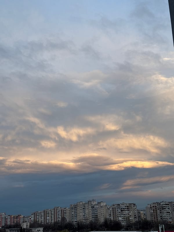 Sunset cityscape views documented across Plovdiv, Bulgaria