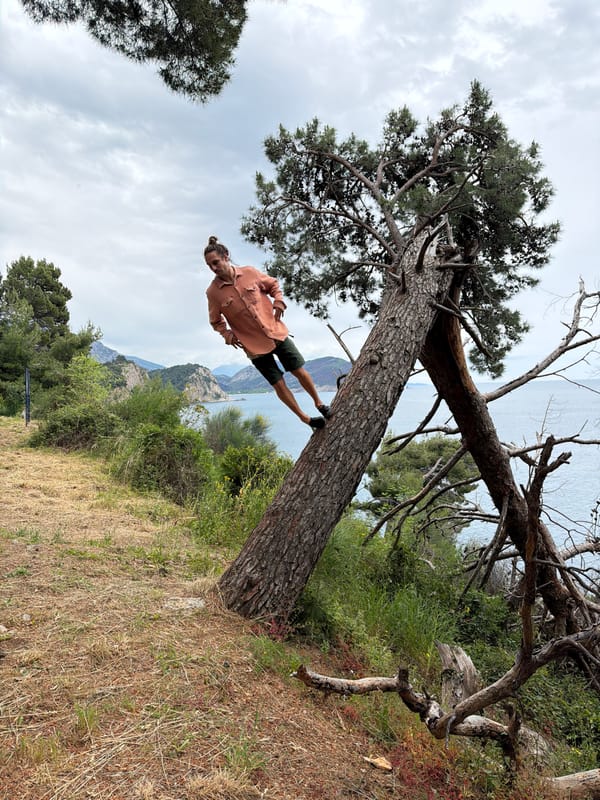 Parkour enthusiast performs tricks, poses in coastal Montenegro