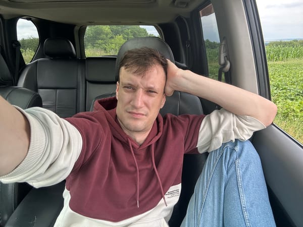 Killing time in a car off a rural Ukrainian road