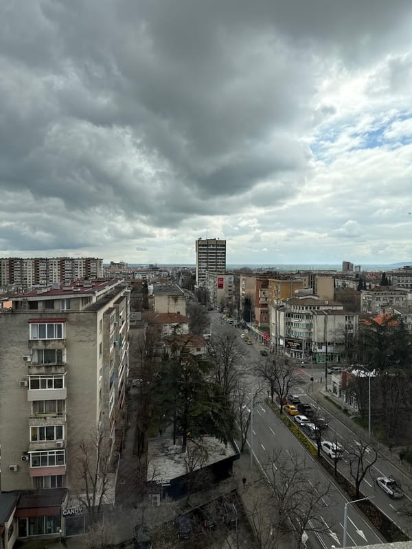 Overcast skies observed over Stara Zagora, Bulgaria