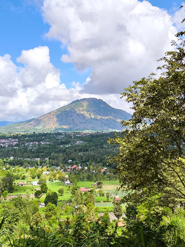 Mountain landscape captured in early morning Kintamani, Indonesia
