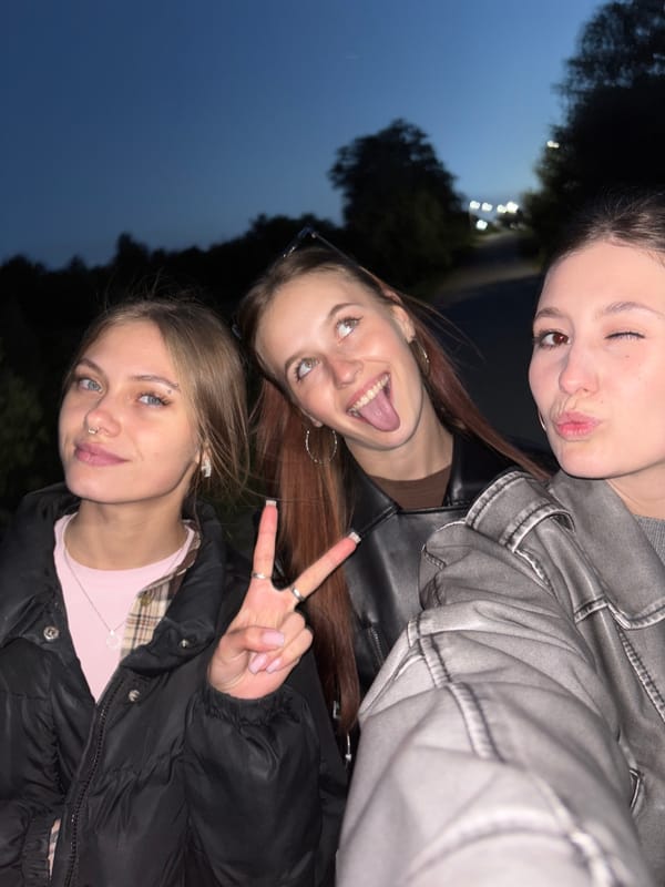 Young women take casual selfies in Foki, Russia
