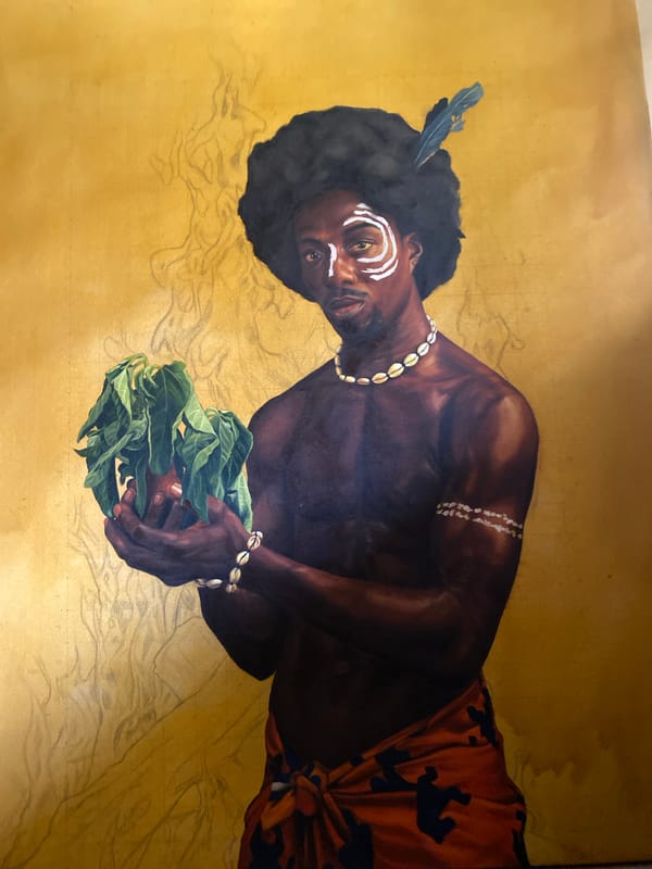 Artist creates traditional African portraits in Ado studio