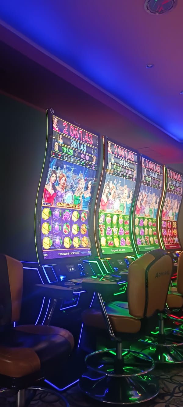 Casino slot machines photographed in Silistra, Bulgaria