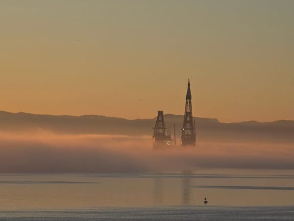 Dawn or dusk photographed over Randaberg coastal waters