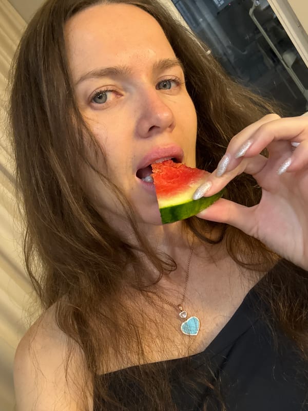Watermelon in hand, summer afternoon in Khimki