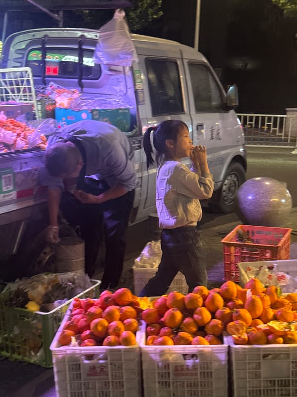 Street food vendors operate in Yuzhong District, China