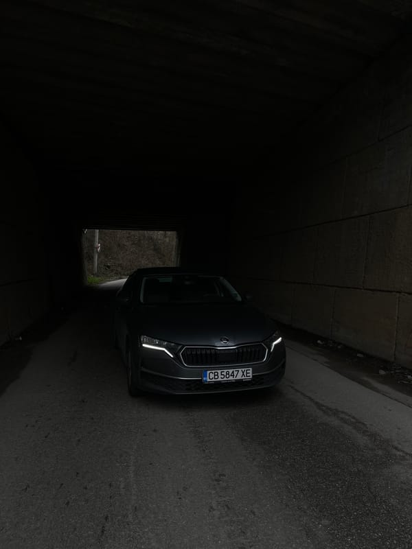 Car parked in tunnel near Botevgrad, Bulgaria
