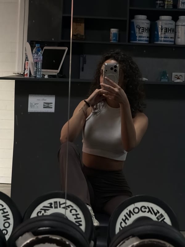 Early morning gym workout session documented in Sofia