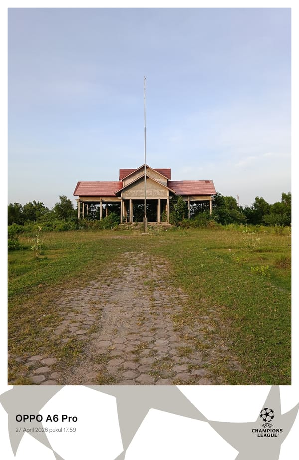 Daily life scenes captured in Lhokseumawe: abandoned building, futsal game