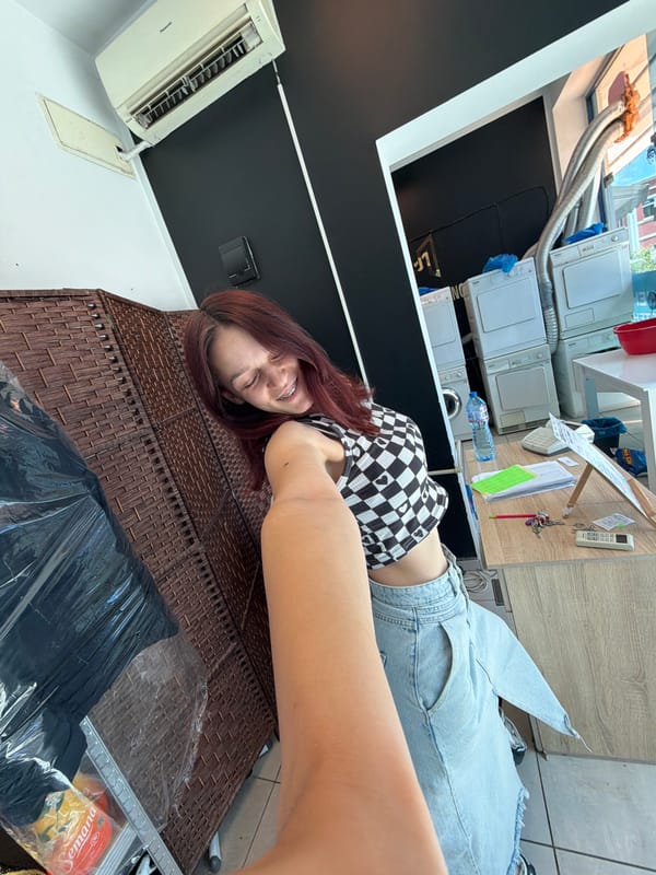 Morning errands in Sofia: laundromat, coffee, and selfies