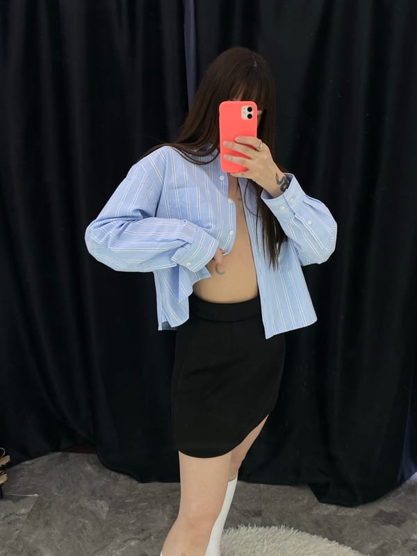 Tailor works in clothing workshop in Izhevsk, Russia