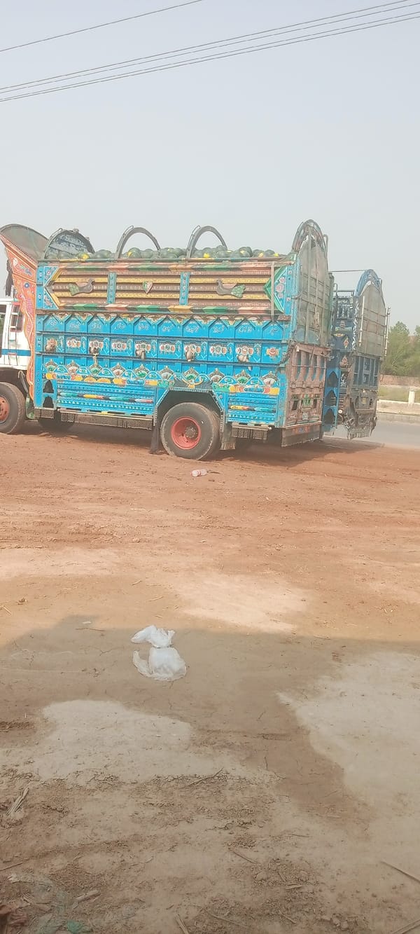 Watermelon trucks spotted on dirt road