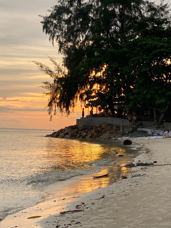 A Koh Phangan morning: beach sunsets, island streets, and nail salon stops
