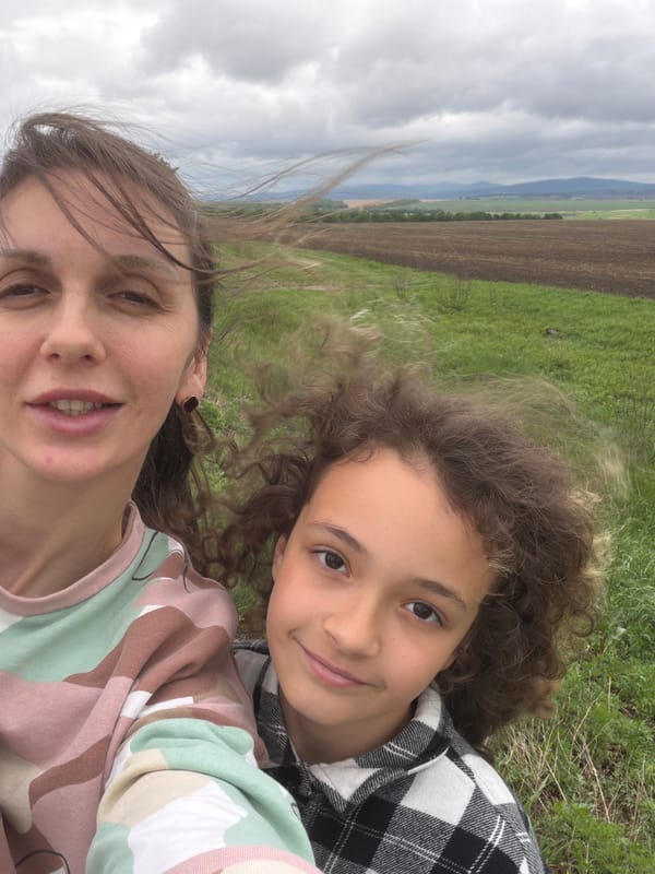 Woman and child spotted resting in field near Novoshakhtinsky