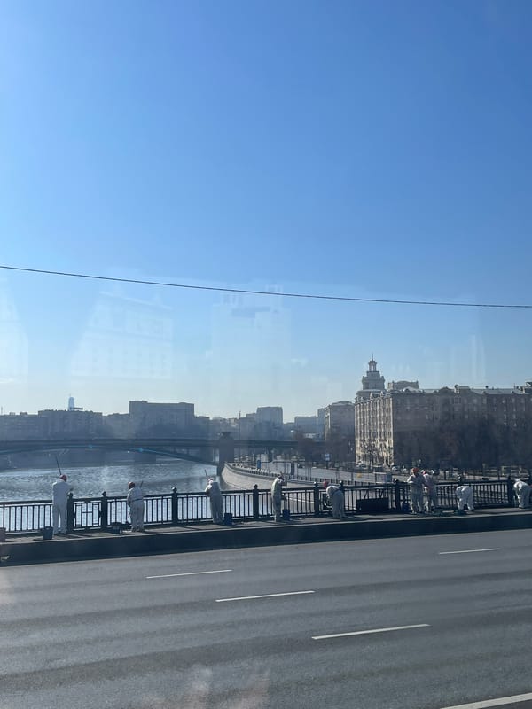 Morning cityscape view captured from elevated position in Moscow