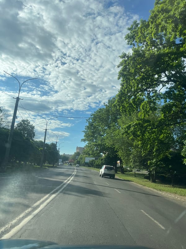 Morning drive and walk documented in Uzhhorod, Ukraine