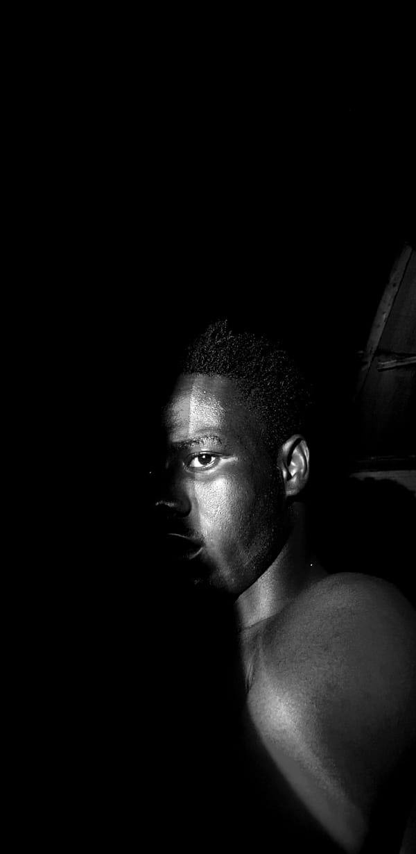 High-contrast black and white portrait session in Narayi, Nigeria