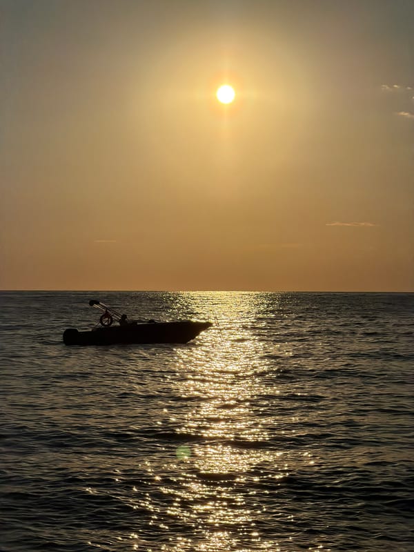 Sunset captured by witnesses on Fethiye beach, Turkey