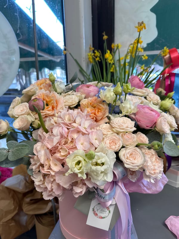 Colorful flower bouquet documented in Liepāja, Latvia