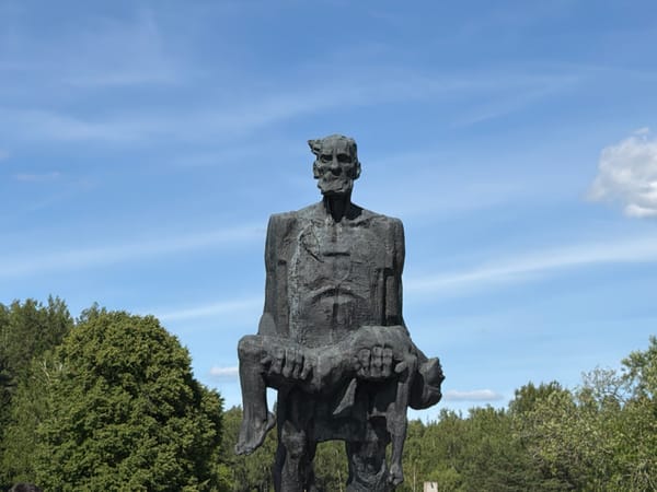 Belarusian WWII memorial complex draws visitors on a summer afternoon