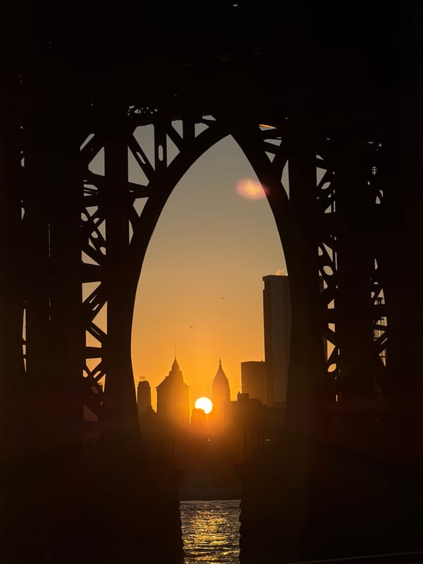 Brooklyn witnesses document Manhattan sunset views from East River