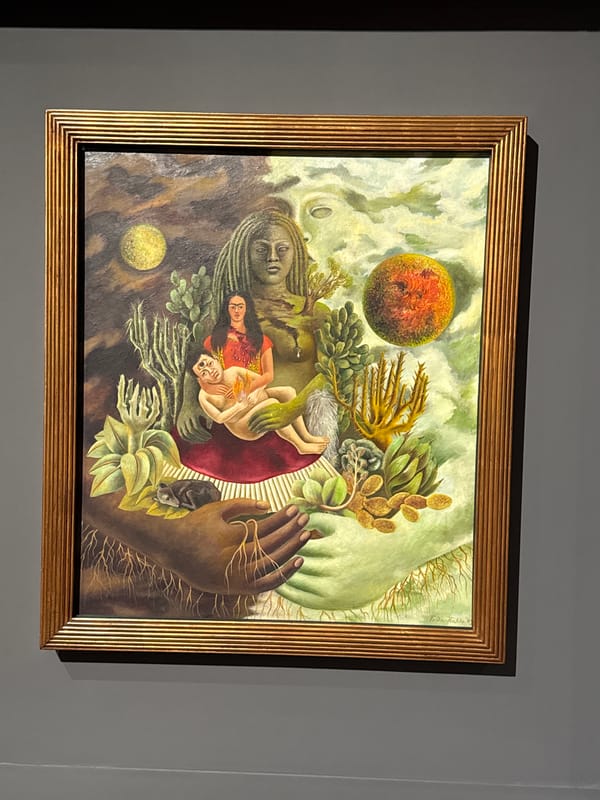 Art exhibition featuring Leonora Carrington works documented in Mexico City