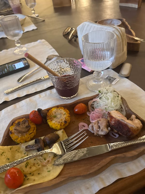 Early morning family dining observed at North Kuta restaurant