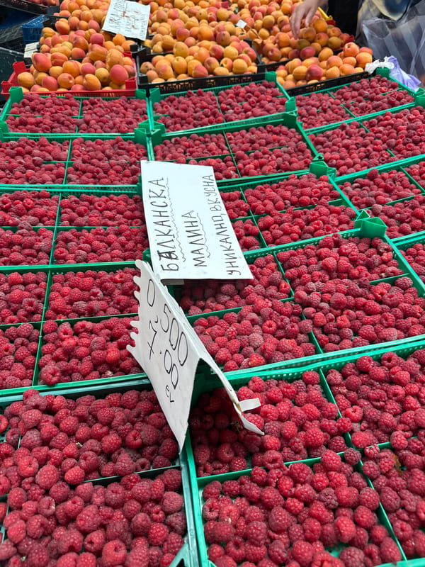 Summer market run in Sliven, with car selfies along the way