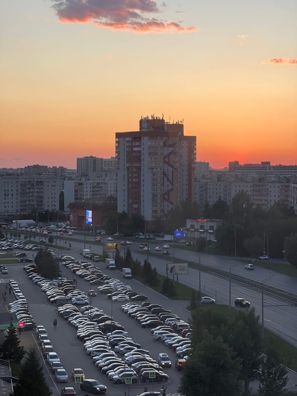 Evening life documented across Kazan during sunset hours