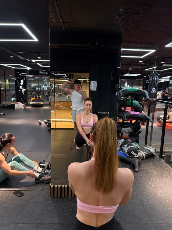 Man documents evening gym workout across Sofia fitness centers