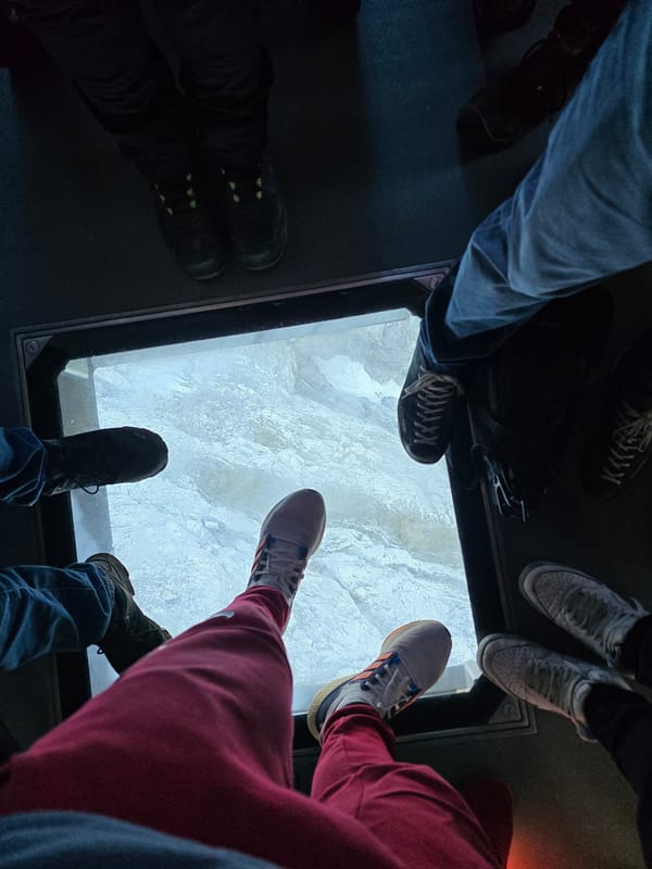Tourists visit glass platform atop Germany's highest mountain Zugspitze