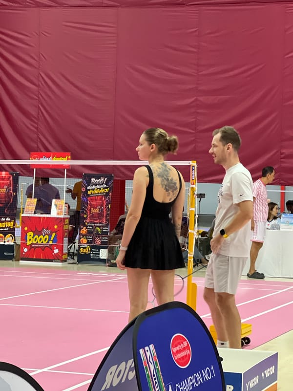 Indoor badminton event in full swing in Ko Samui