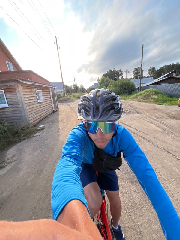 Cycling and nature stops on a summer evening near Chaikovsky