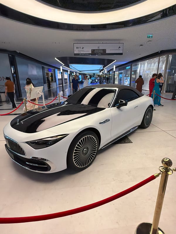 Luxury car display draws attention at Tashkent shopping mall
