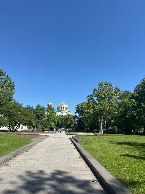 Morning scenes across central Sofia landmarks and public spaces