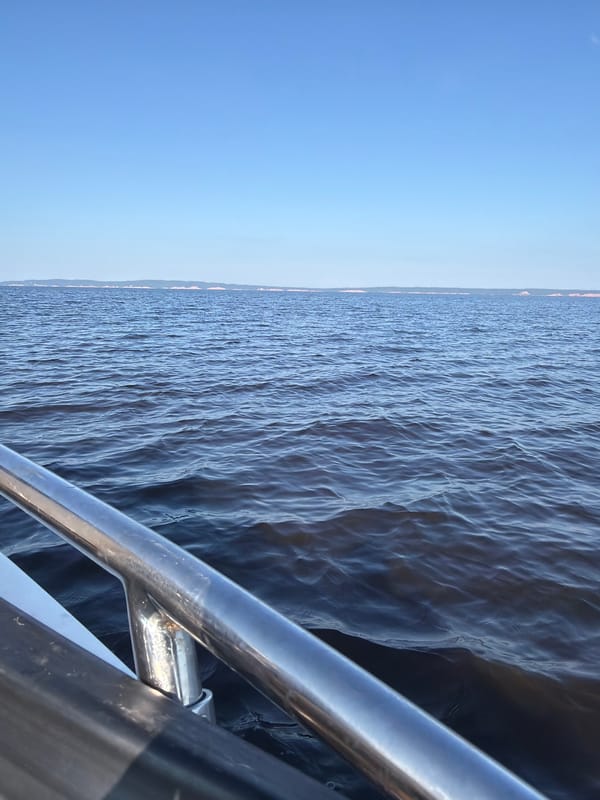 Quiet summer day out on the water near Stepanovo