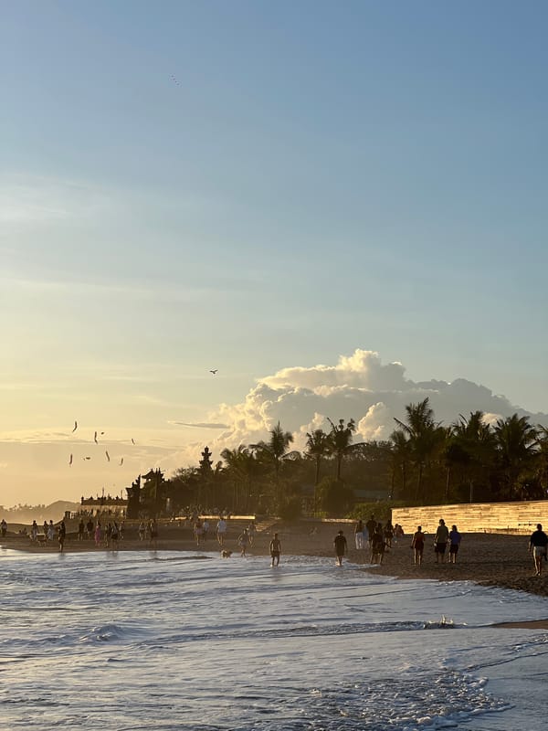 Beach day and moon watching captured in Canggu Indonesia