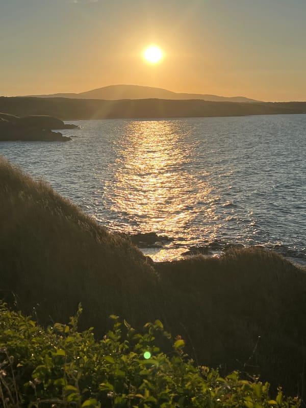 Sunset over the Black Sea coast at Sinemorets, Bulgaria