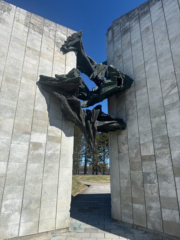 Spring morning monuments and waterfront documented in Tallinn