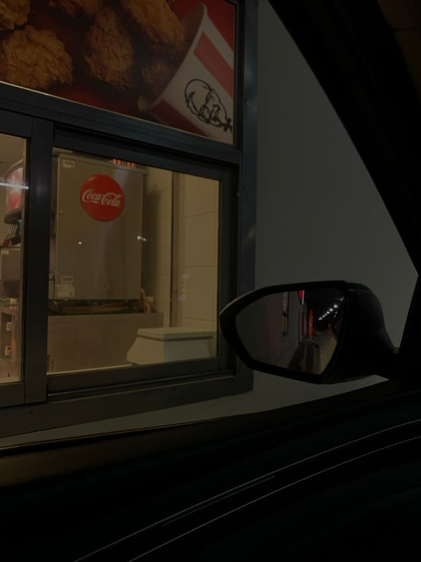 Evening drive through Hrodna captures fast food and sunset