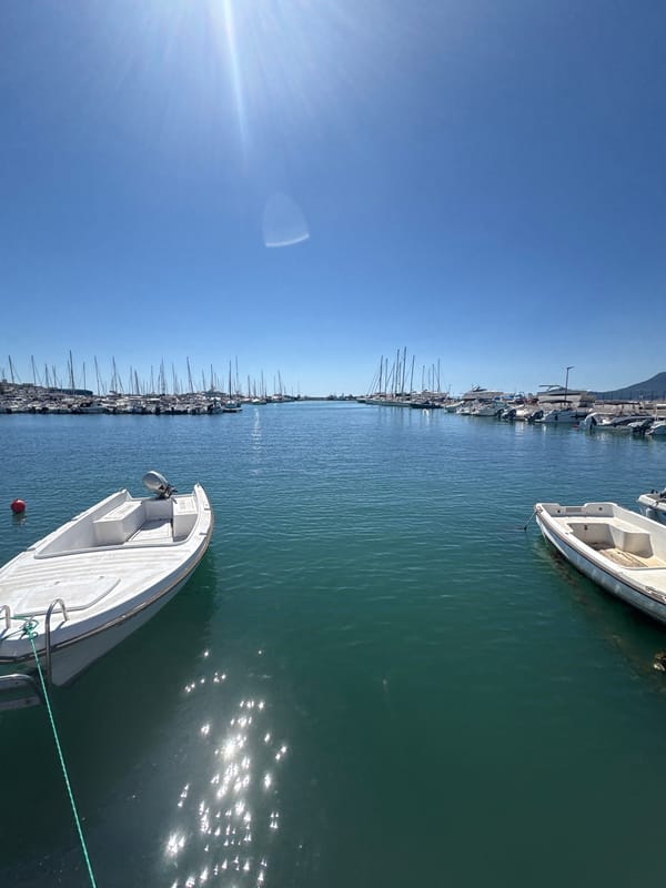 Sunny afternoon at Bar Marina, Montenegro.