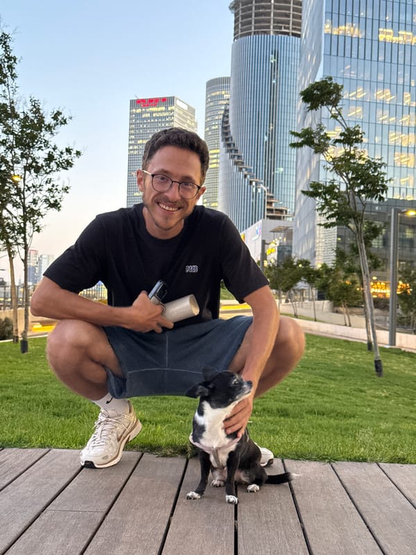 Tel Aviv residents document dog encounter, skyline views, dinner