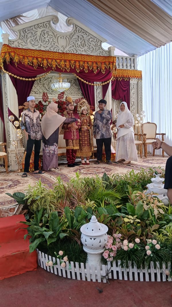 Traditional wedding celebration observed in Lhokseumawe, Indonesia