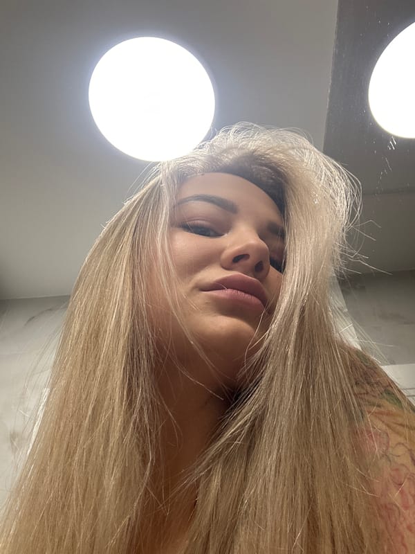 Woman in leather jacket spotted during morning outing in Budva