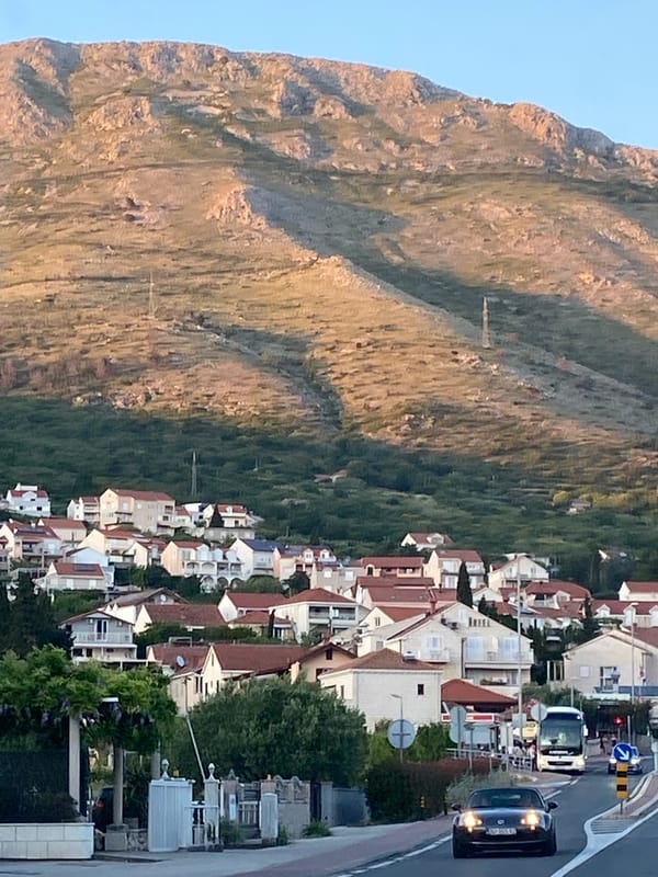 Vertical landscape view captured in Mlini, Croatia