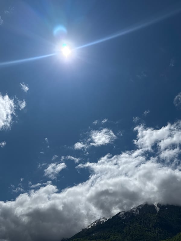 Clear mountain skies observed in Krasnaya Polyana, Russia