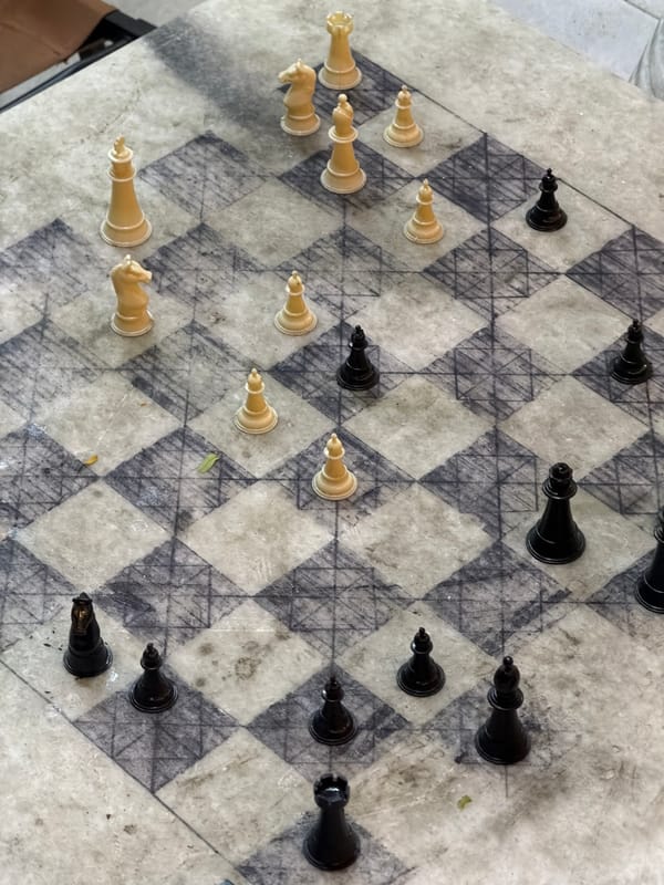 Chess game played on stone board in Đà Nẵng